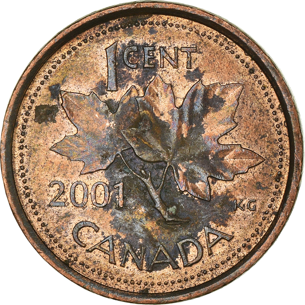 Moneda, Canadá, Cent, 2001