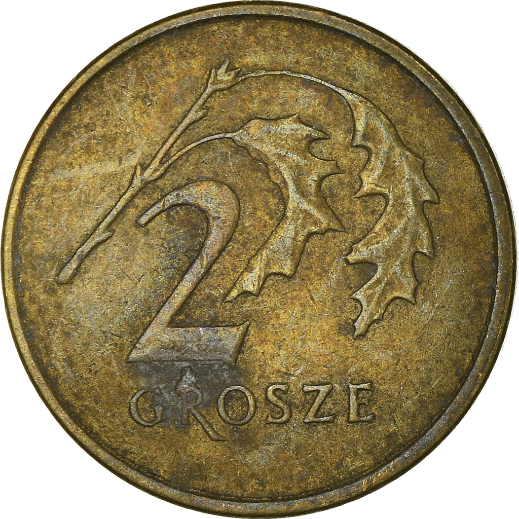 Moneda, Polonia, 2 Grosze, 2007