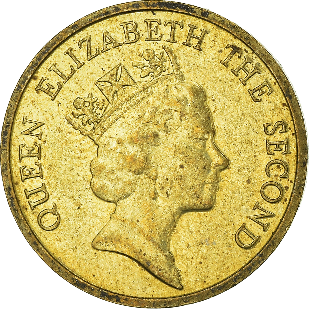 Moneda, Hong Kong, 10 Cents, 1992