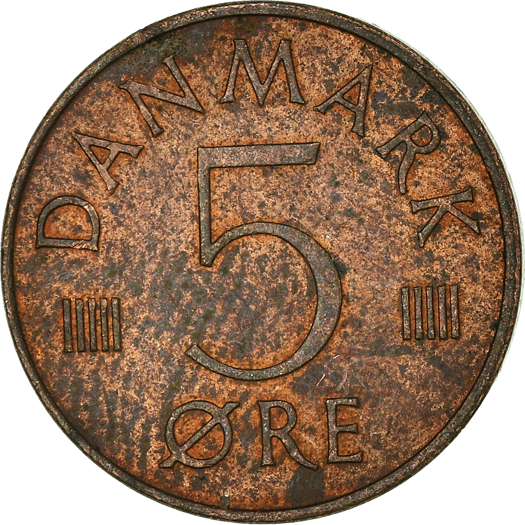 Moneda, Dinamarca, 5 Öre, 1978