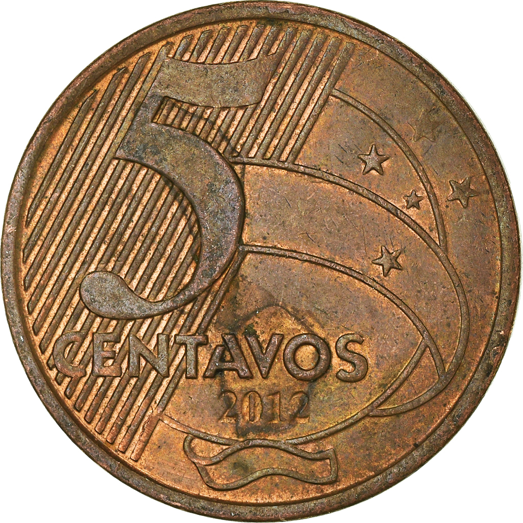 Moneda, Brasil, 5 Centavos, 2012