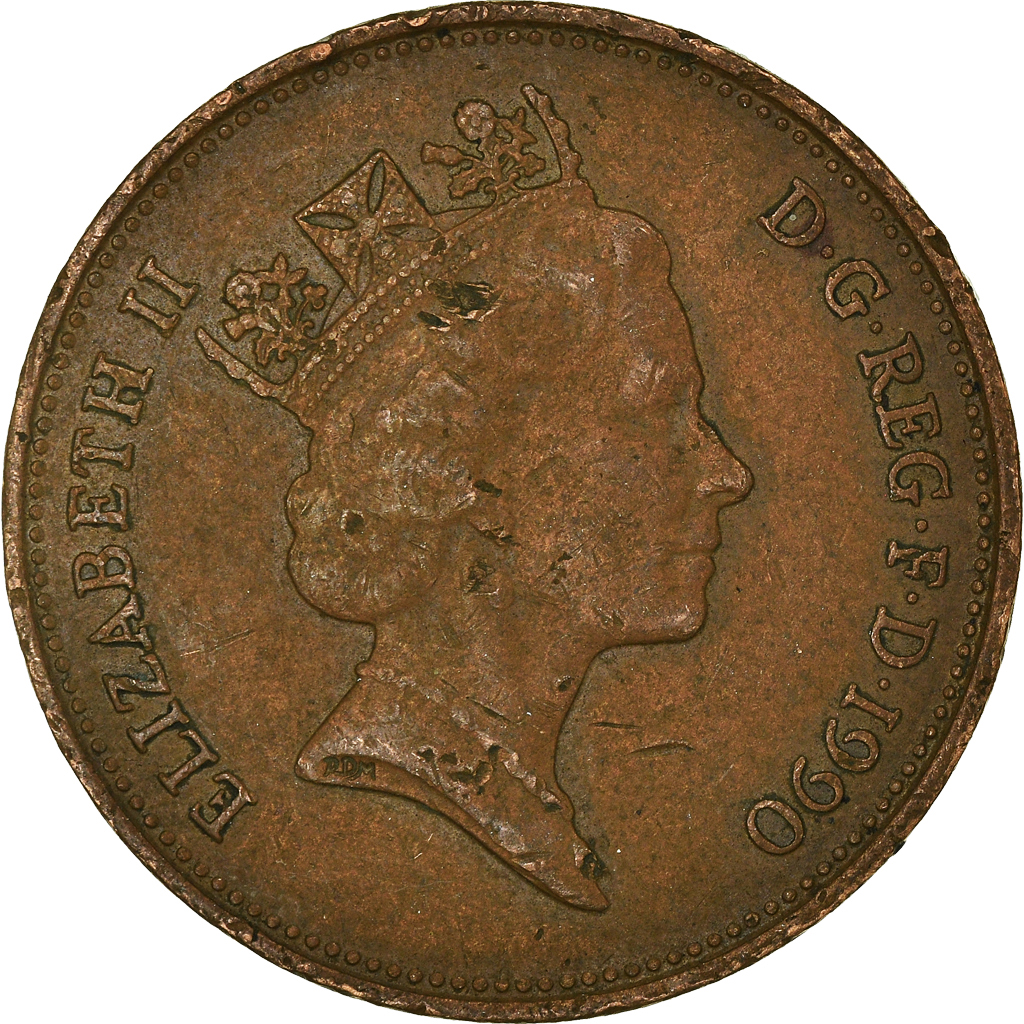 Moneda, Gran Bretaña, 2 Pence, 1990