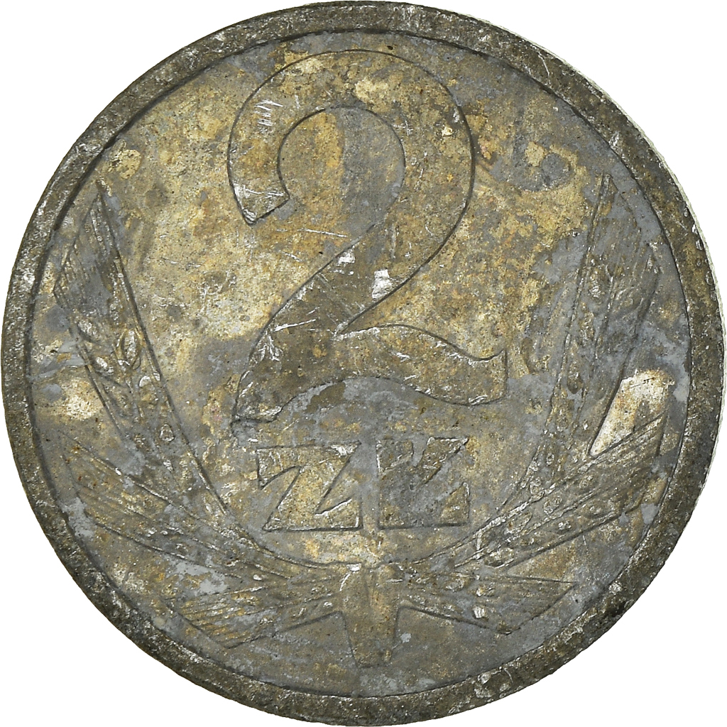Moneda, Polonia, 2 Zlote, 1990