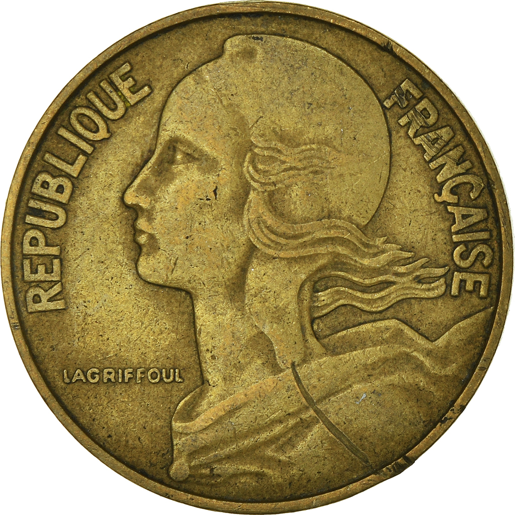 Moneda, Francia, 20 Centimes, 1964