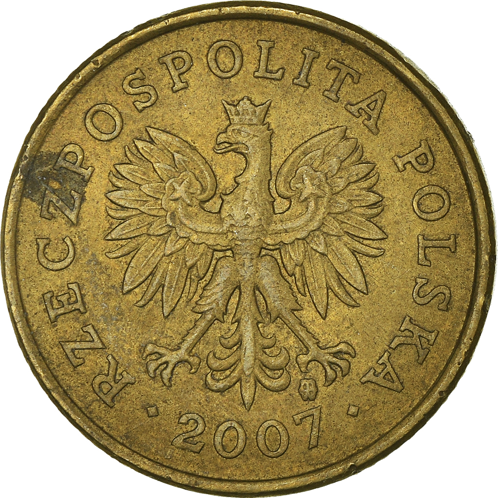 Moneda, Polonia, 5 Groszy, 2007