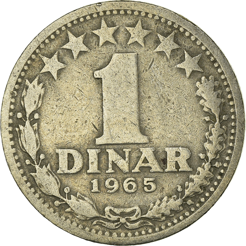Moneda, Yugoslavia, Dinar, 1965