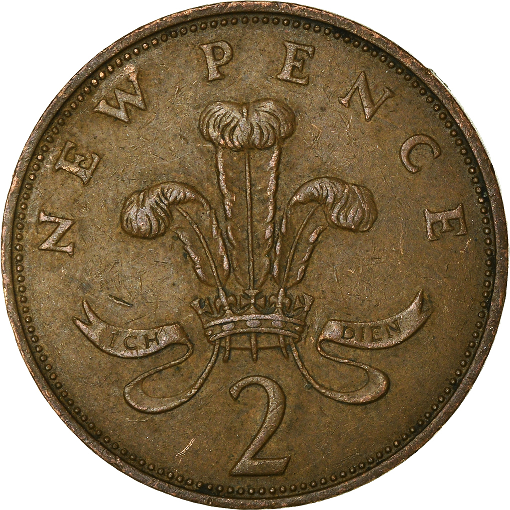 Moneda, Gran Bretaña, 2 New Pence, 1971