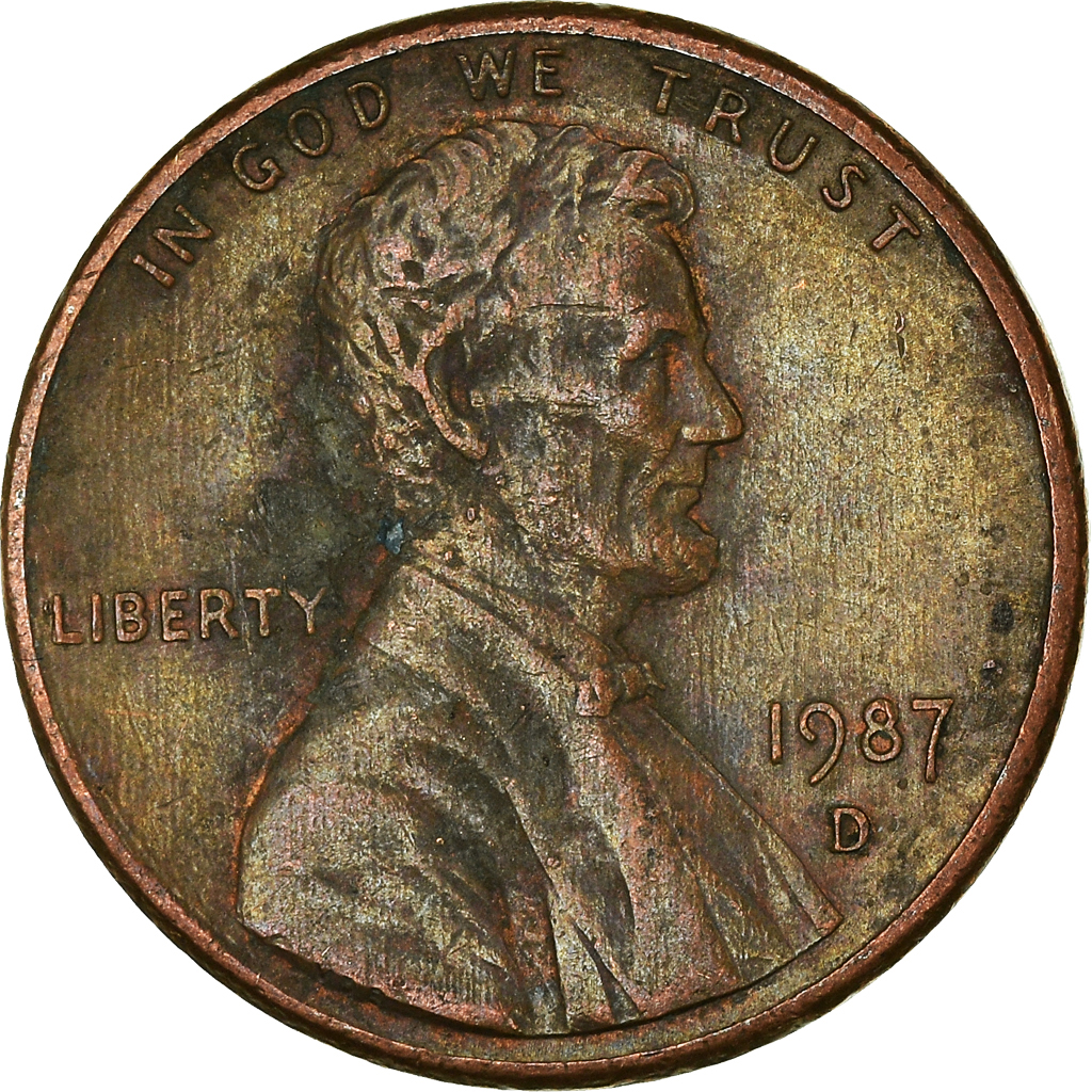 Moneda, Estados Unidos, Cent, 1987