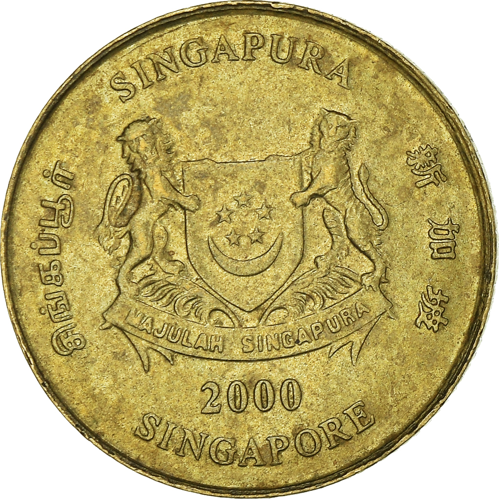 Moneda, Singapur, 5 Cents, 2000