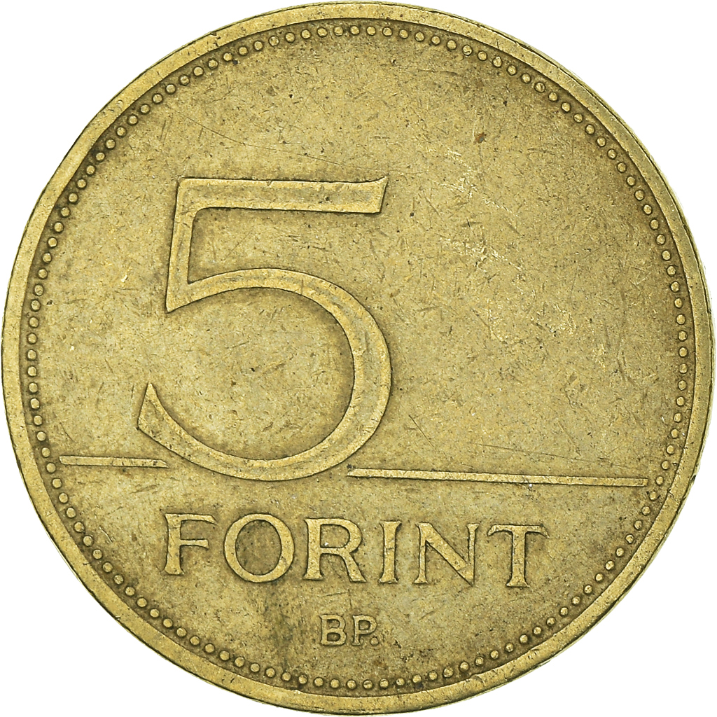 Moneda, Hungría, 5 Forint, 1994