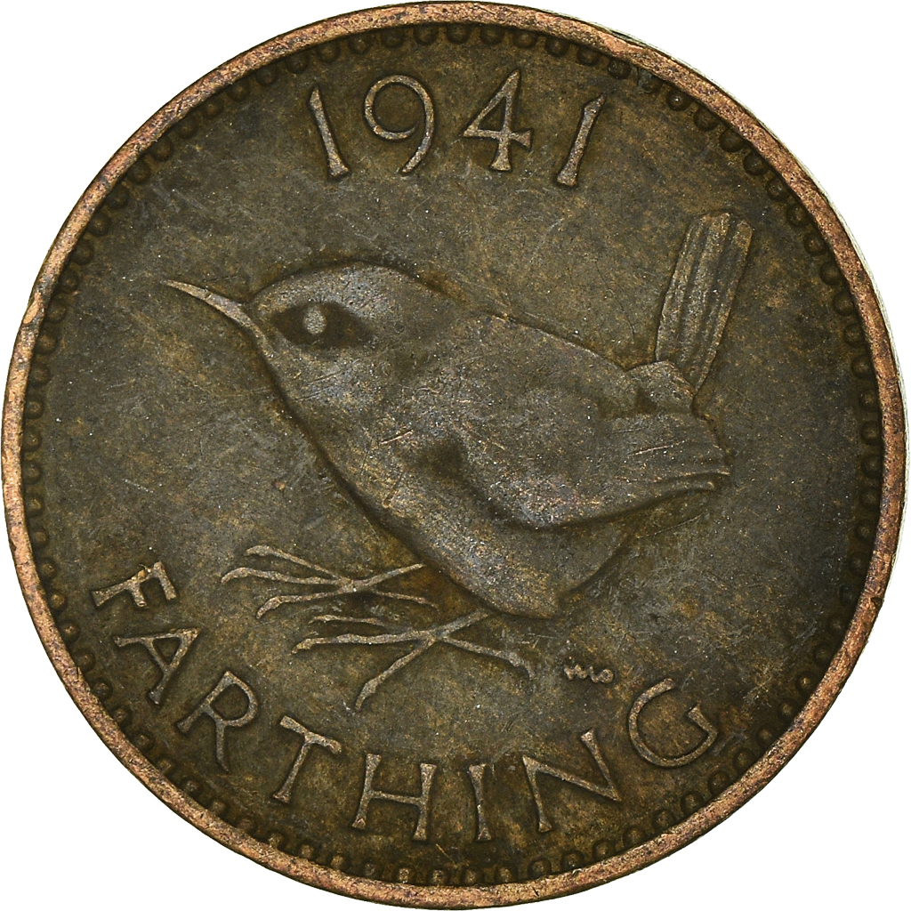 Moneda, Gran Bretaña, Farthing, 1941