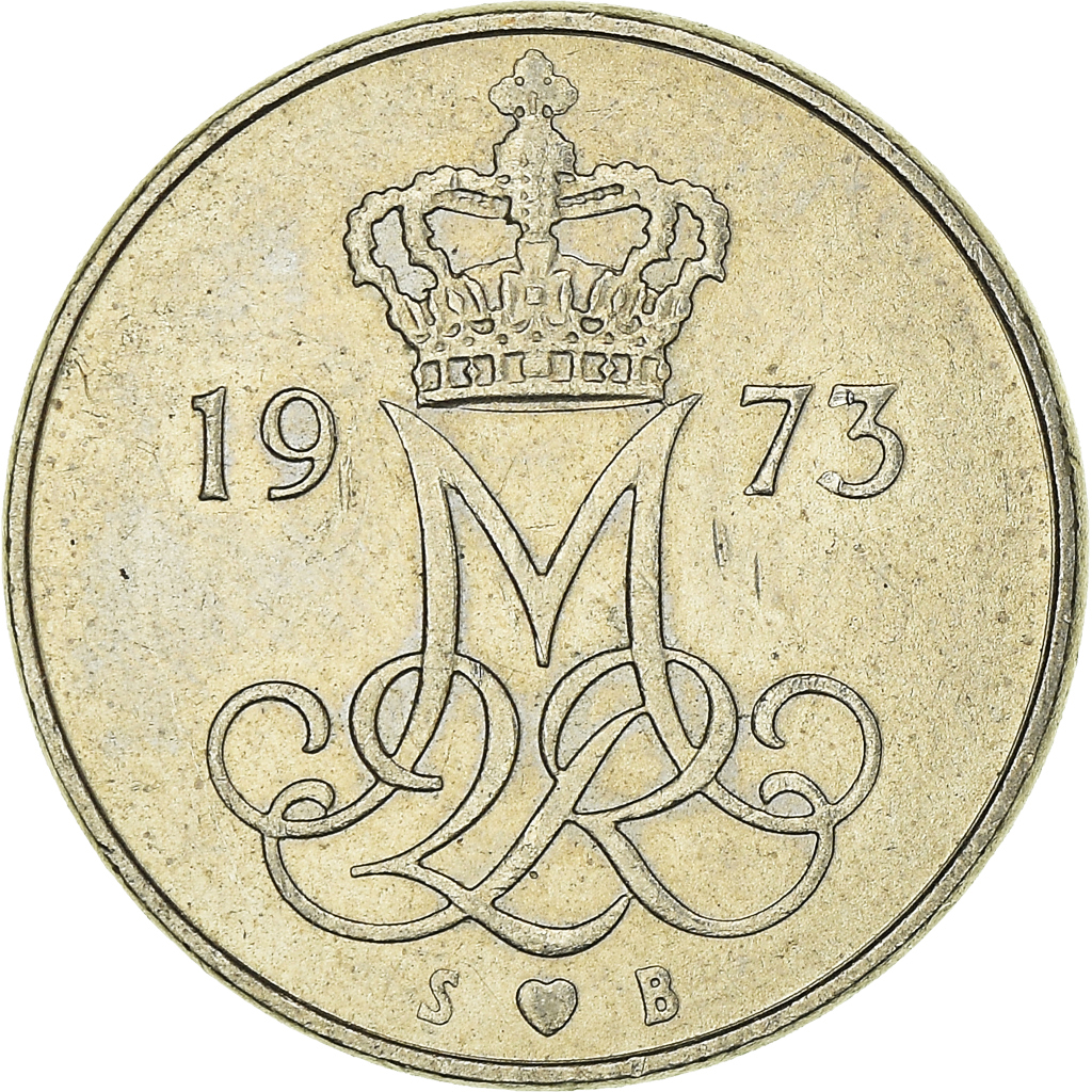 Moneda, Dinamarca, 10 Öre, 1973