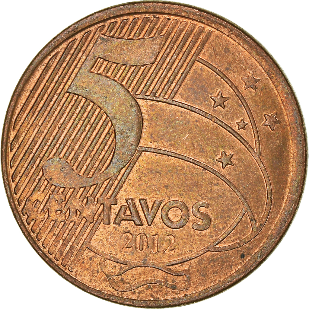 Moneda, Brasil, 5 Centavos, 2012