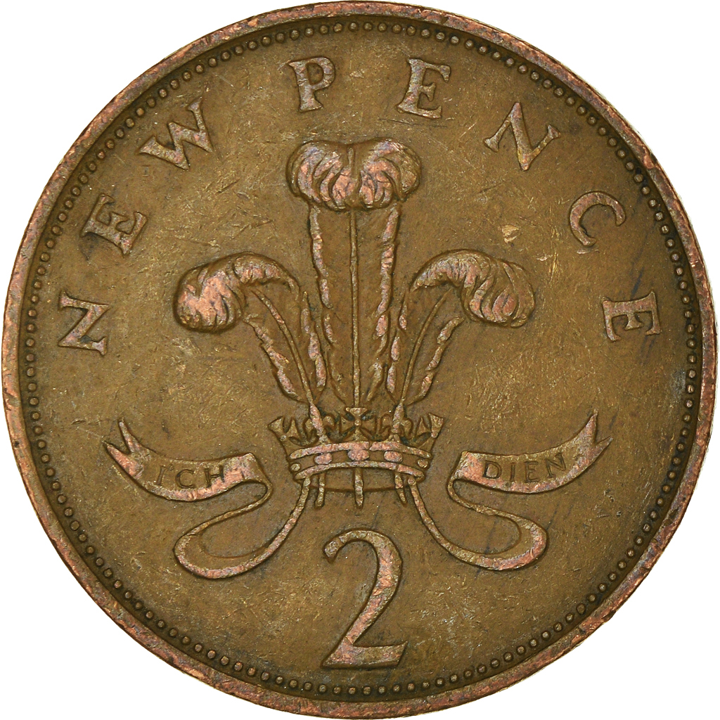 Moneda, Gran Bretaña, 2 New Pence, 1978