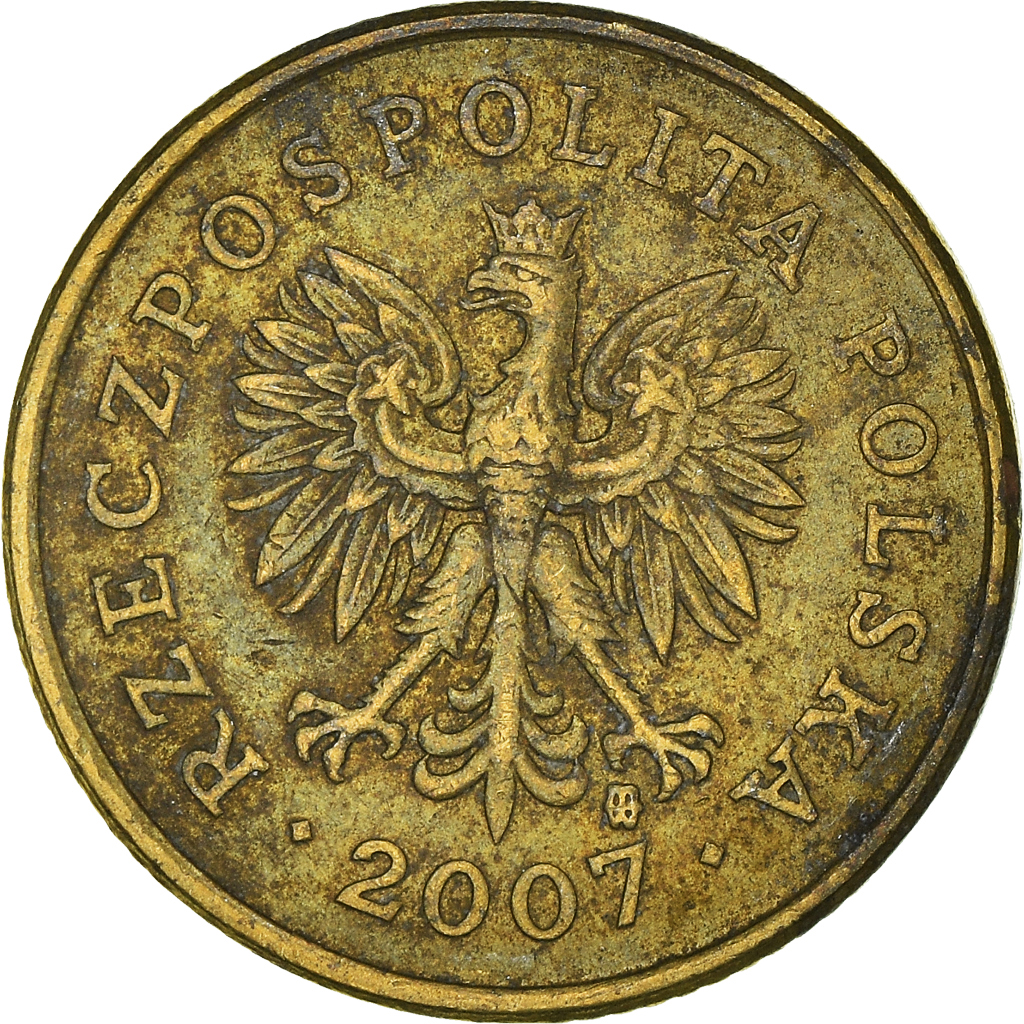 Moneda, Polonia, 5 Groszy, 2007