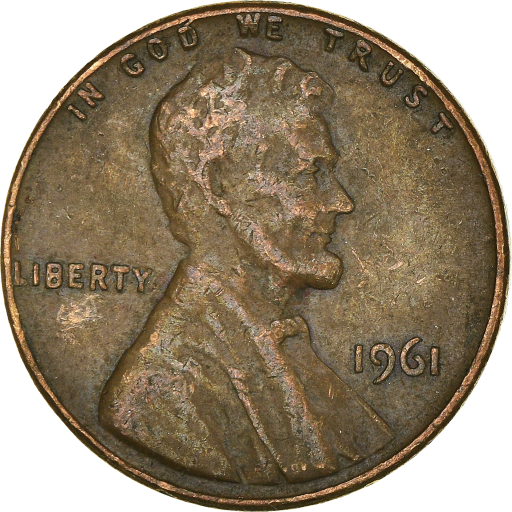 Moneda, Estados Unidos, Cent, 1961