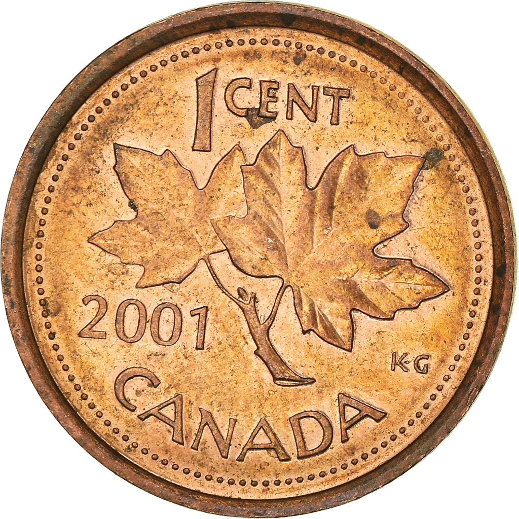 Moneda, Canadá, Cent, 2001