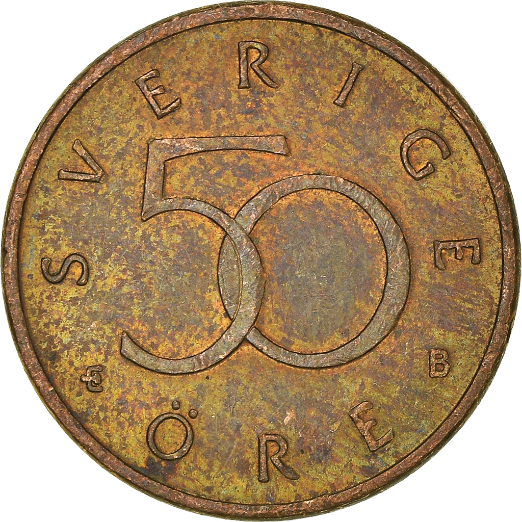 Moneda, Suecia, 50 Öre, 2002