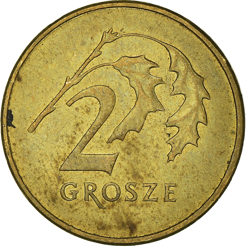 Moneda, Polonia, 2 Grosze, 2010