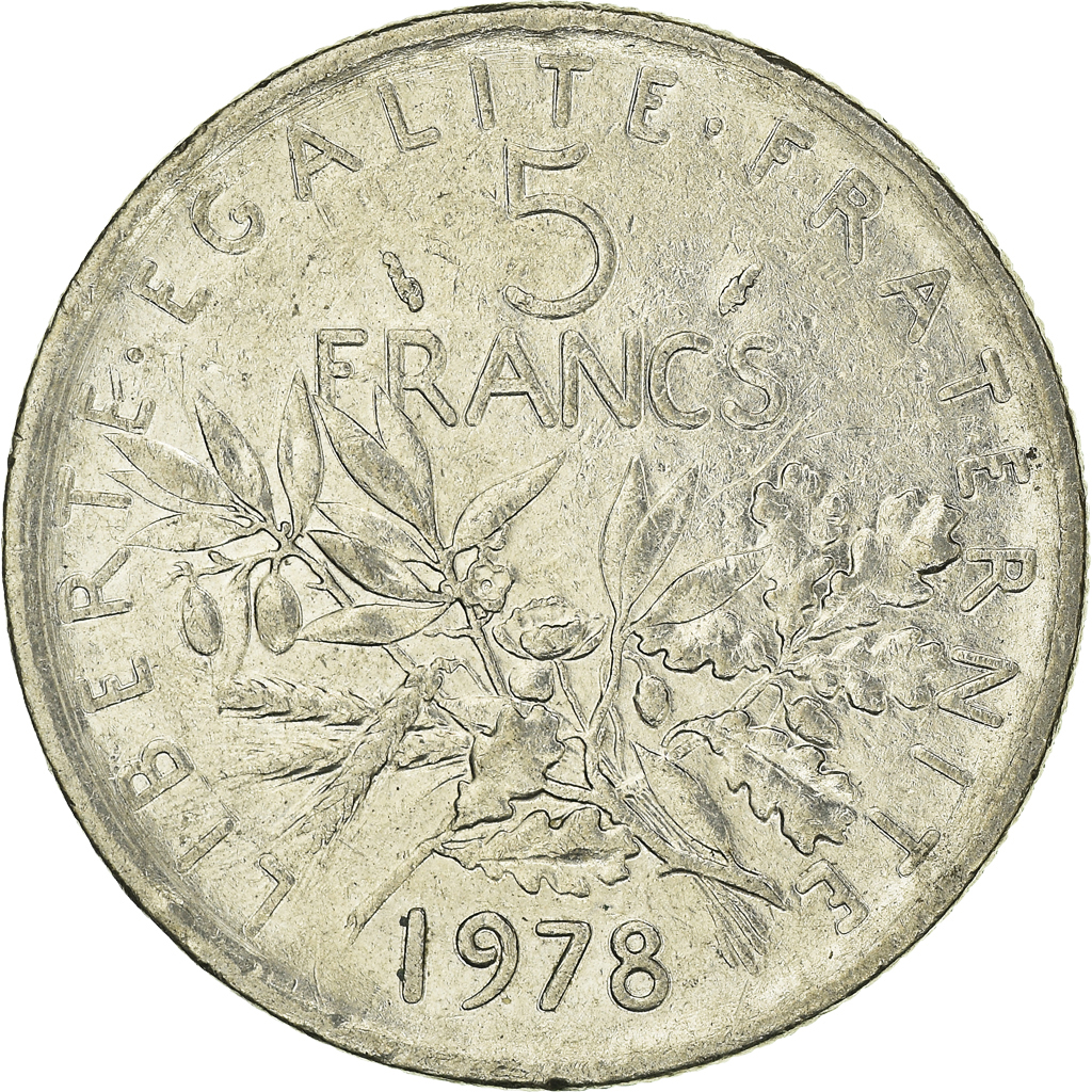 Moneda, Francia, 5 Francs, 1978