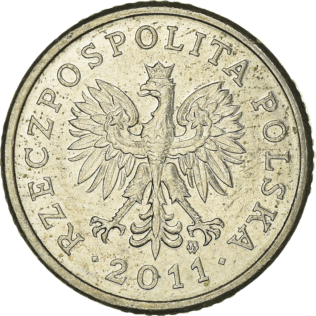 Moneda, Polonia, 10 Groszy, 2011