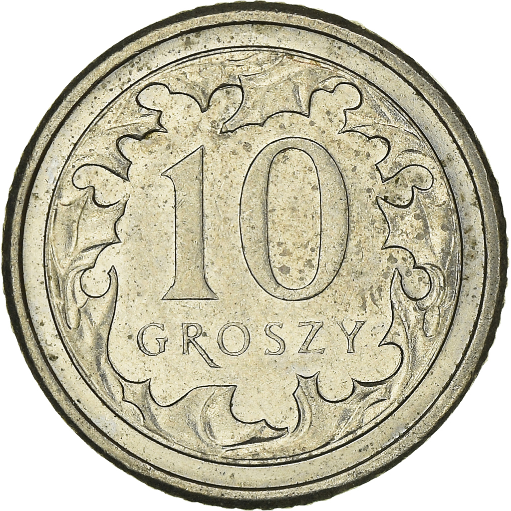 Moneda, Polonia, 10 Groszy, 2011