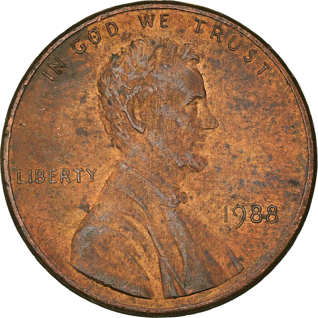 Moneda, Estados Unidos, Cent, 1988
