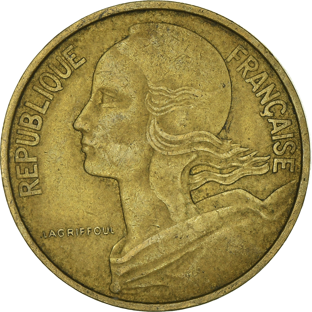 Moneda, Francia, 10 Centimes, 1963