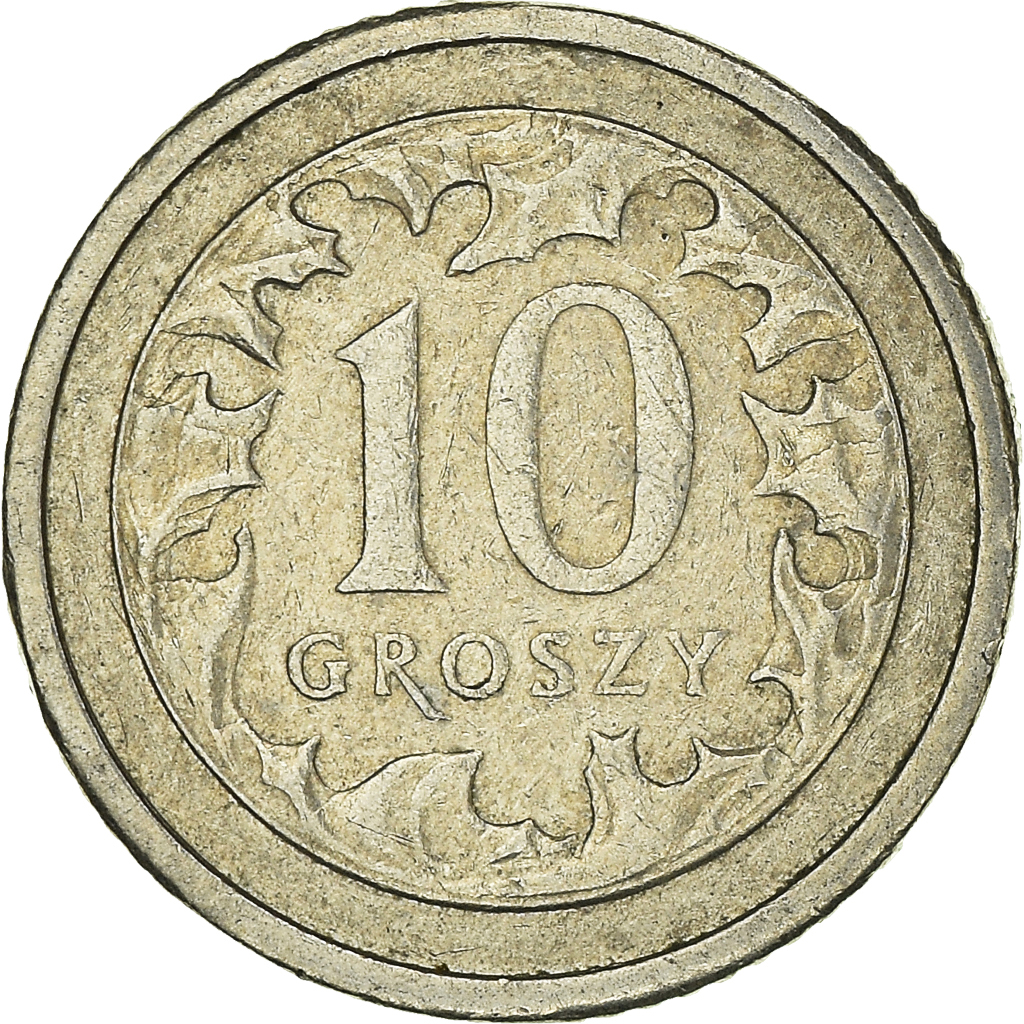 Moneda, Polonia, 10 Groszy, 2009
