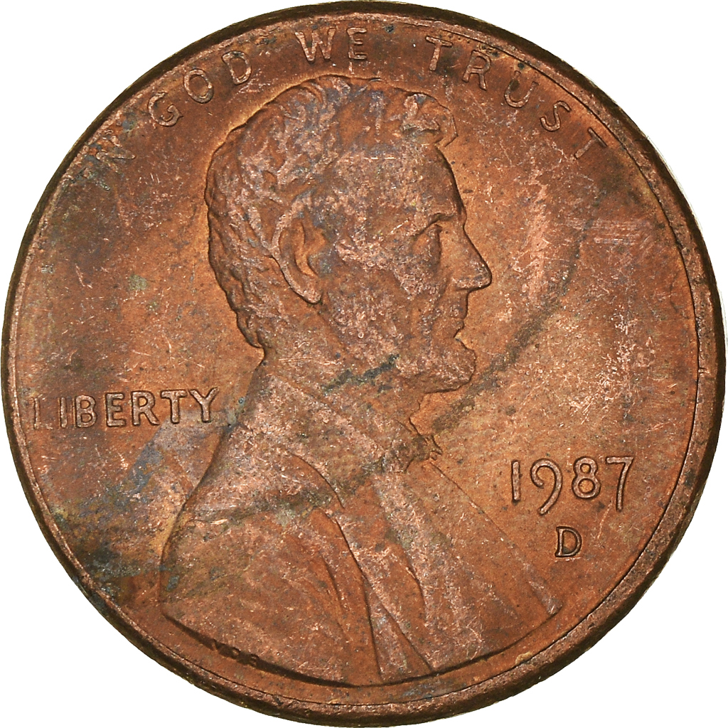 Moneda, Estados Unidos, Cent, 1987