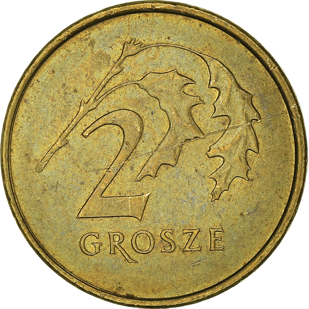 Moneda, Polonia, 2 Grosze, 2013
