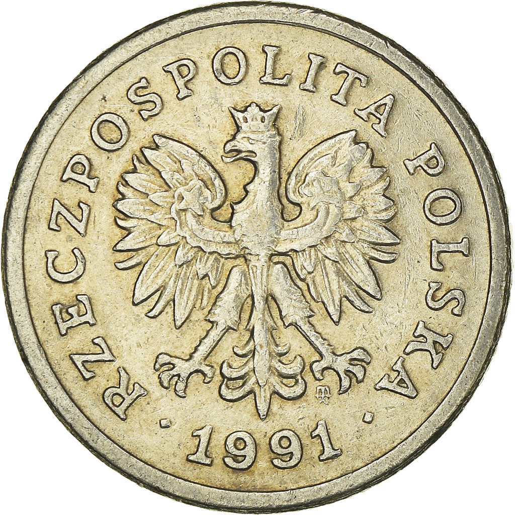 Moneda, Polonia, 50 Groszy, 1991