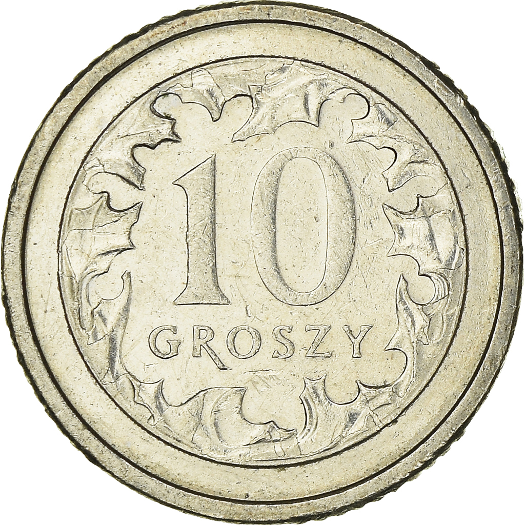 Moneda, Polonia, 10 Groszy, 2012