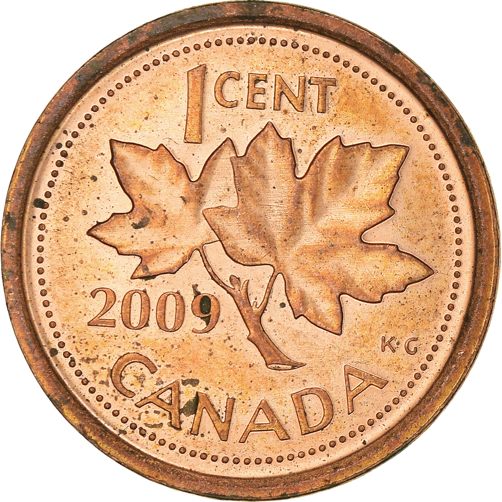 Moneda, Canadá, Cent, 2009