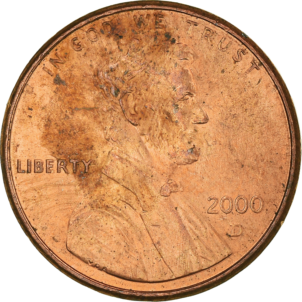 Moneda, Estados Unidos, Cent, 2000