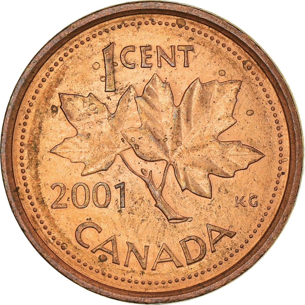 Moneda, Canadá, Cent, 2001