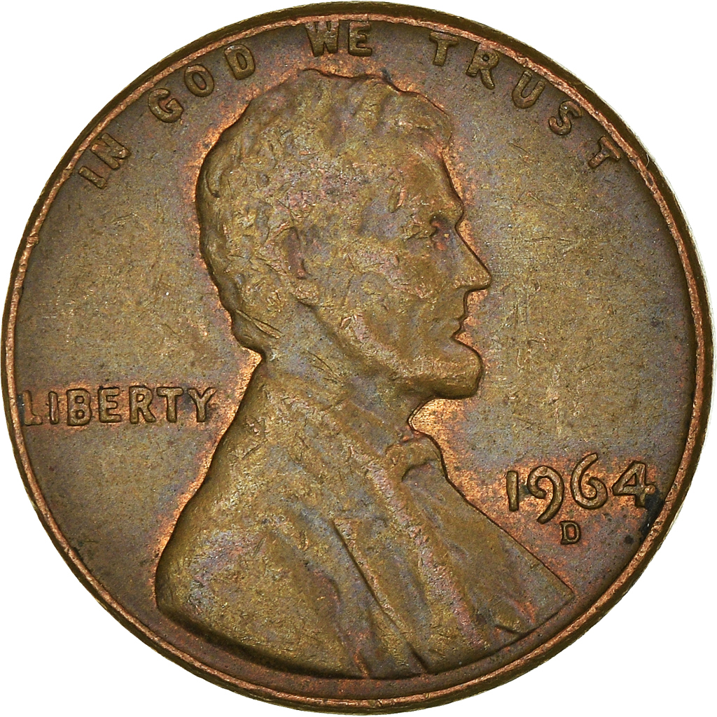 Moneda, Estados Unidos, Cent, 1964