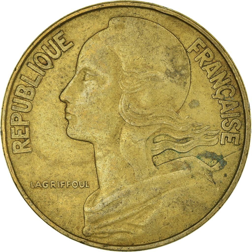 Moneda, Francia, 20 Centimes, 1965