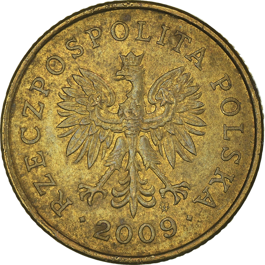 Moneda, Polonia, 5 Groszy, 2009