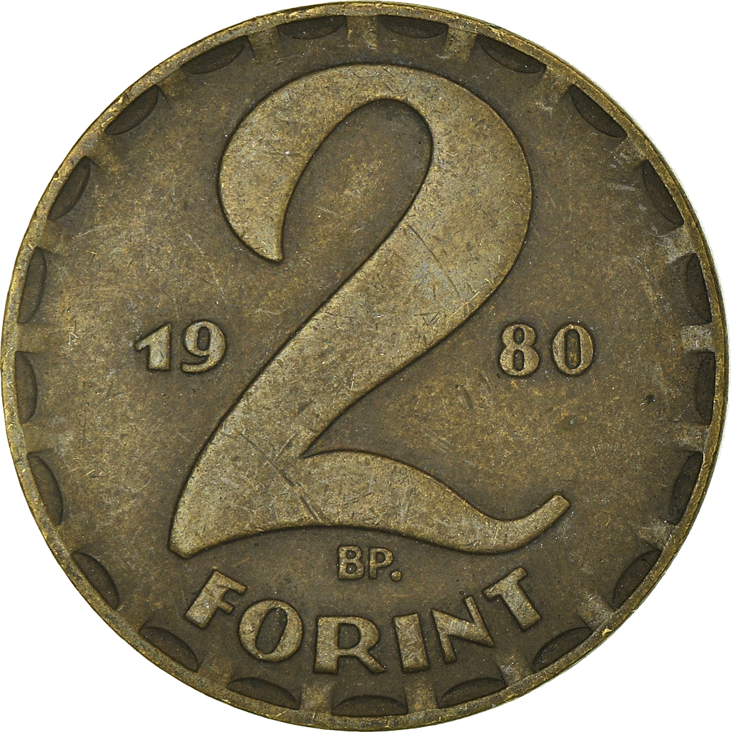 Moneda, Hungría, 2 Forint, 1980
