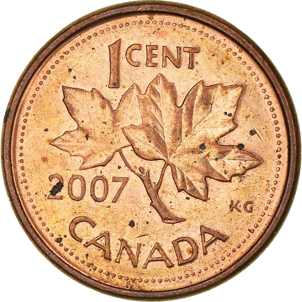 Moneda, Canadá, Cent, 2007