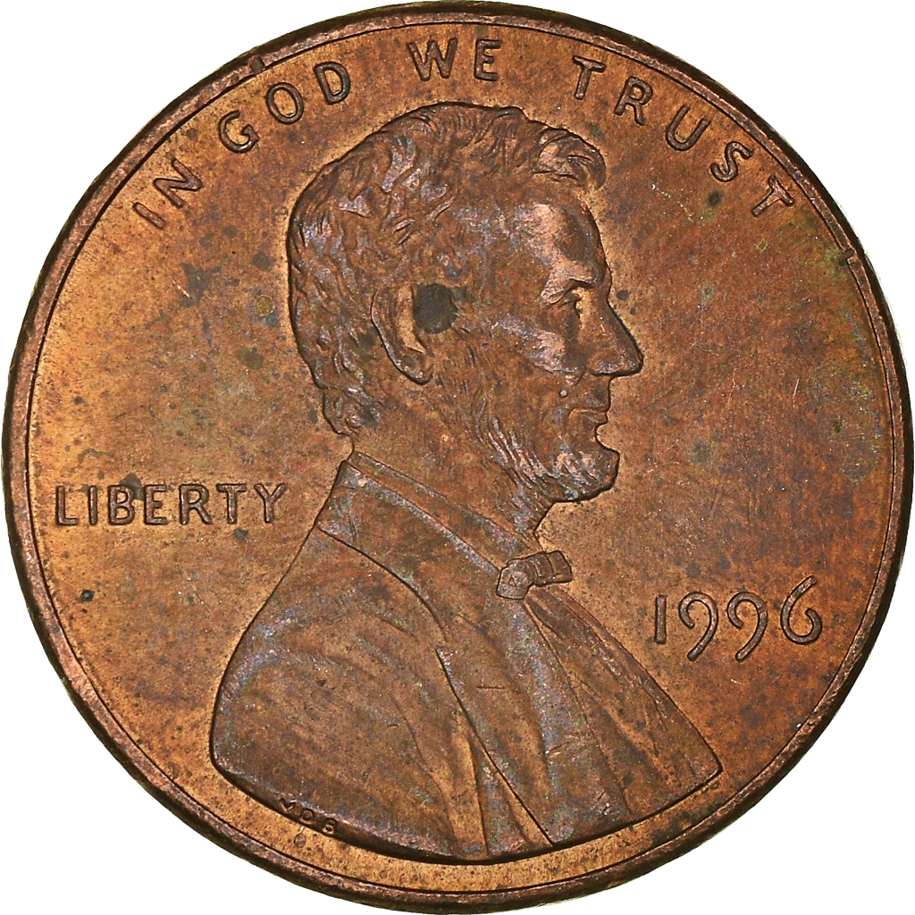Moneda, Estados Unidos, Cent, 1996