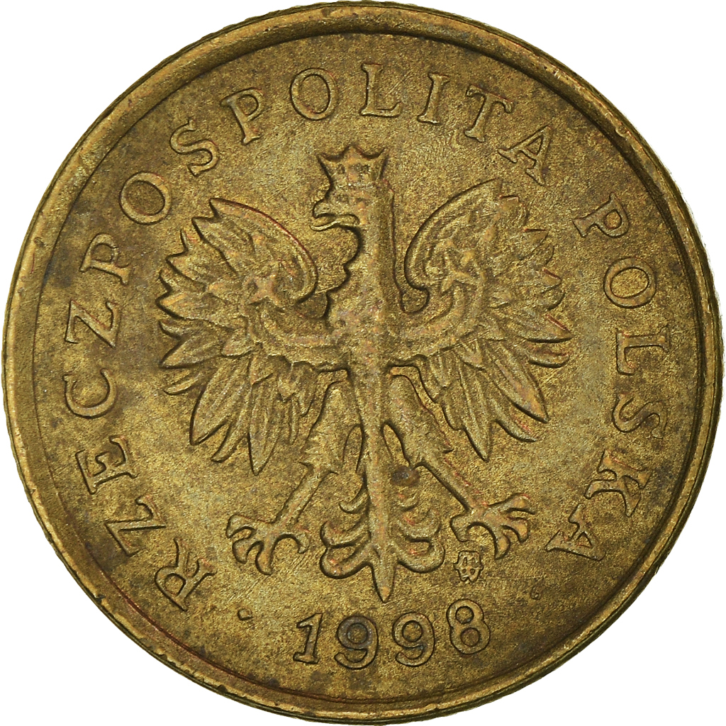 Moneda, Polonia, 5 Groszy, 1998
