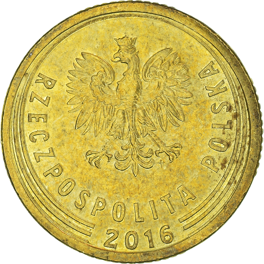 Moneda, Polonia, 5 Groszy, 2016