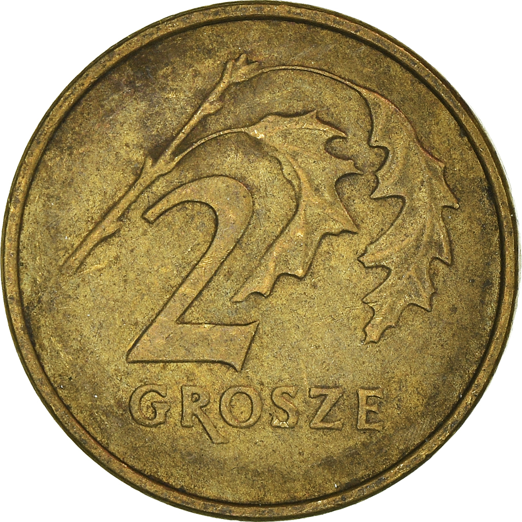 Moneda, Polonia, 2 Grosze, 1999