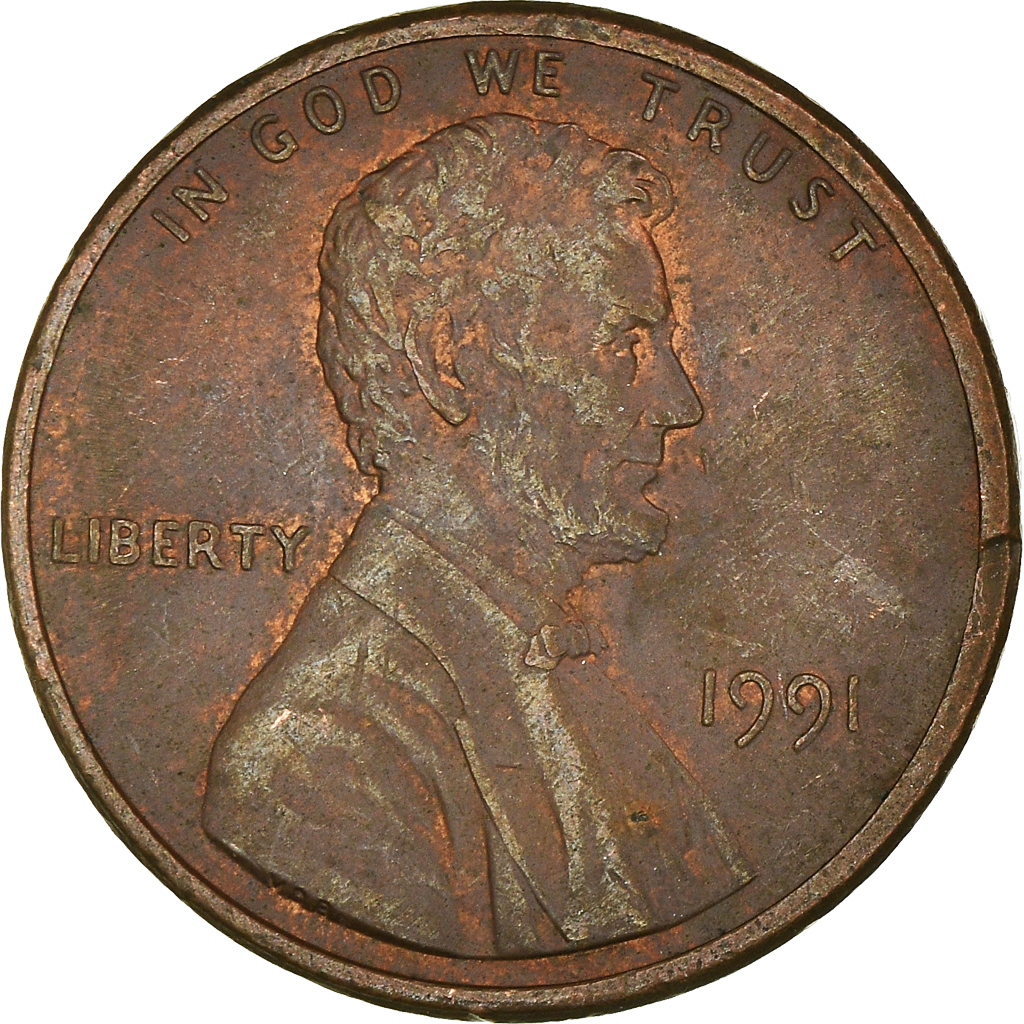 Moneda, Estados Unidos, Cent, 1991