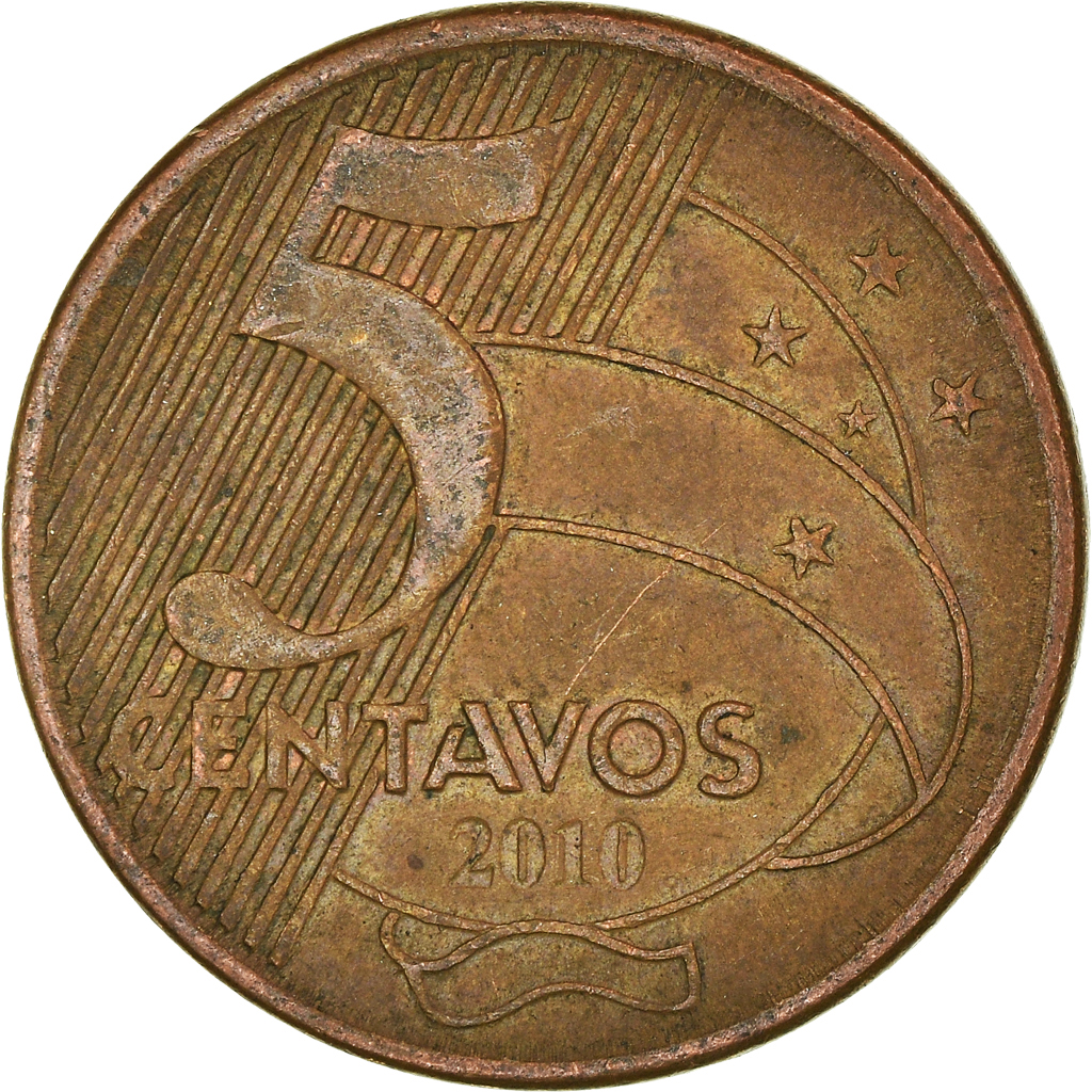 Moneda, Brasil, 5 Centavos, 2010