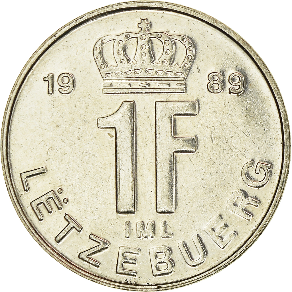Moneda, Luxemburgo, Franc, 1989