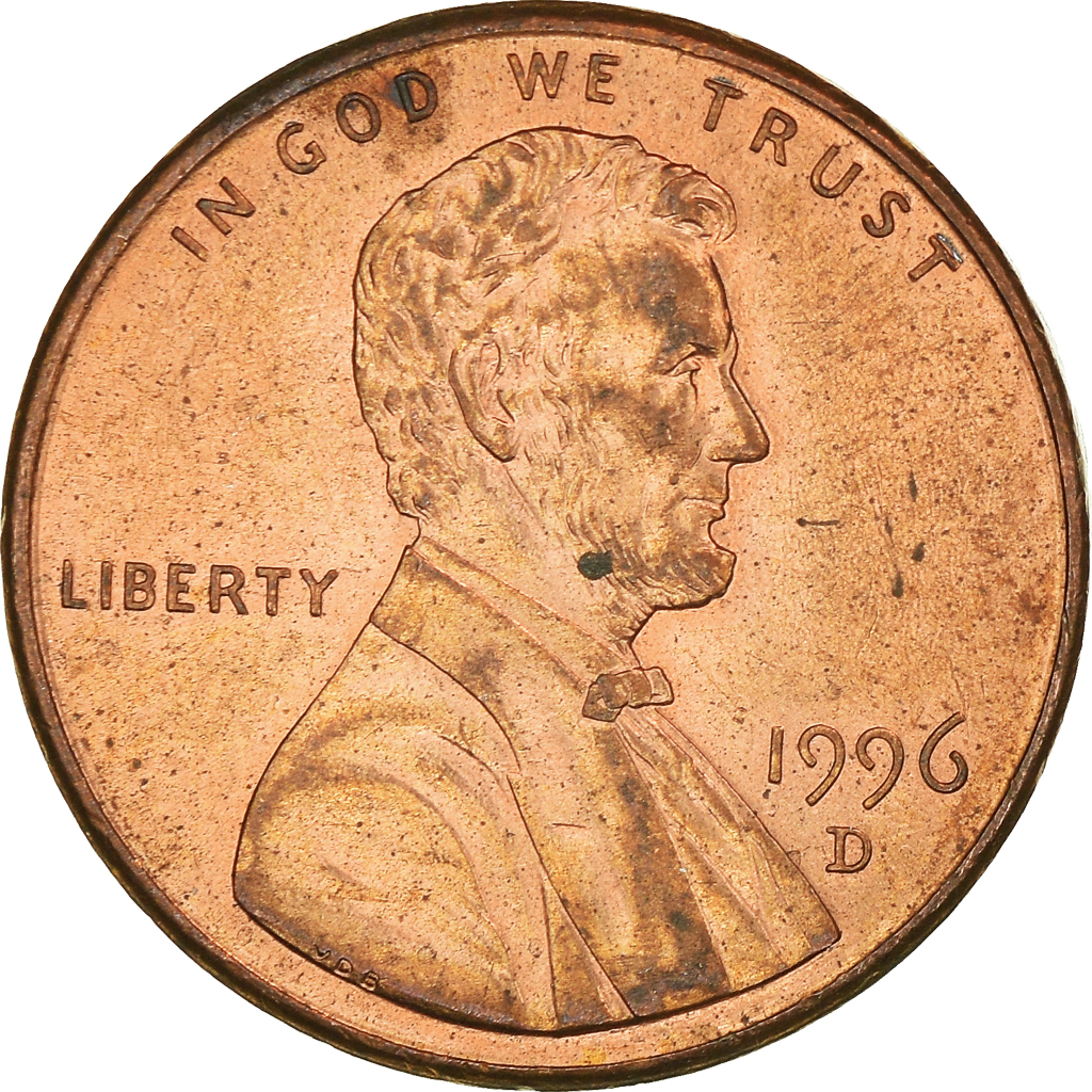 Moneda, Estados Unidos, Cent, 1996