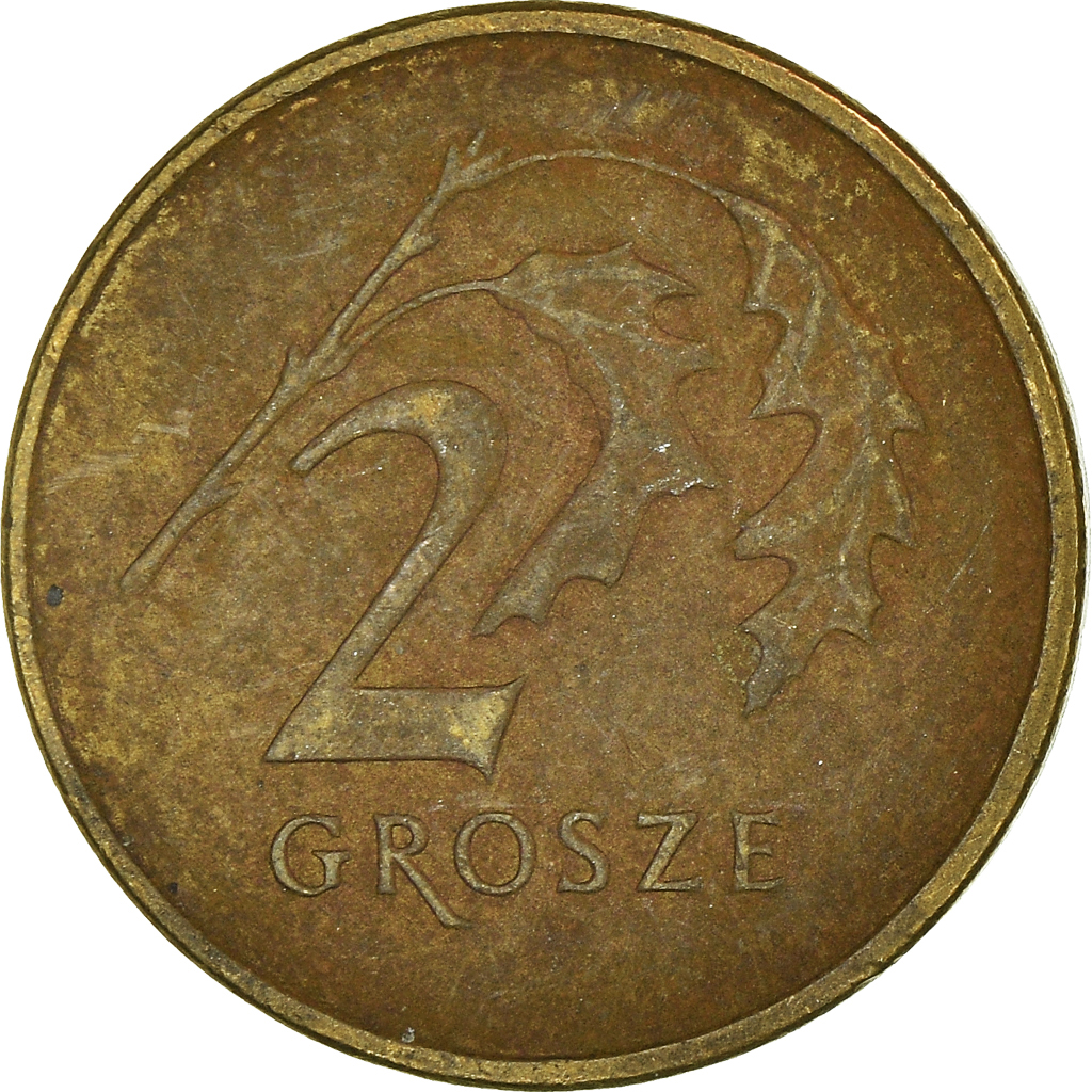 Moneda, Polonia, 2 Grosze, 2007